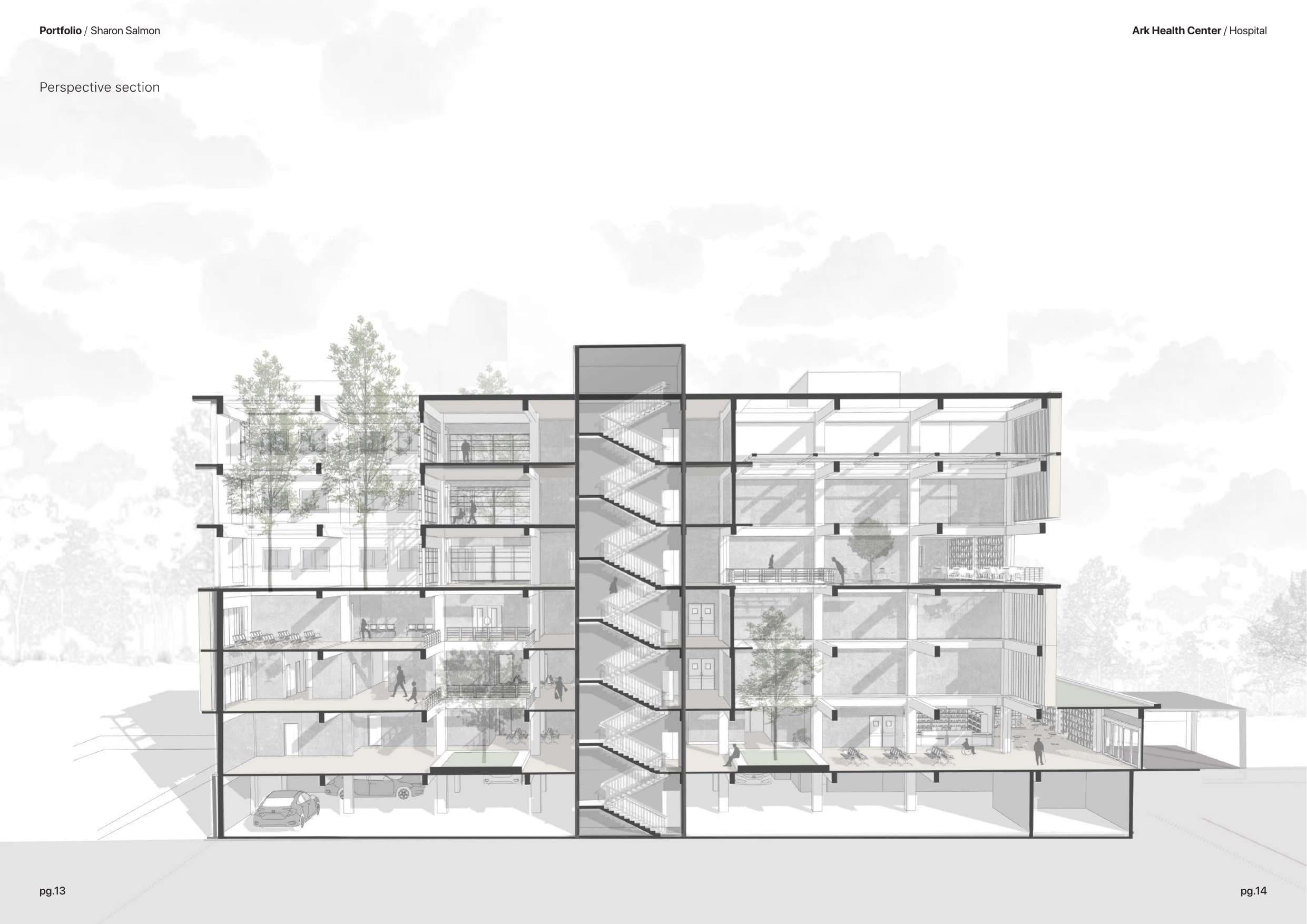 Hospital, perspective section